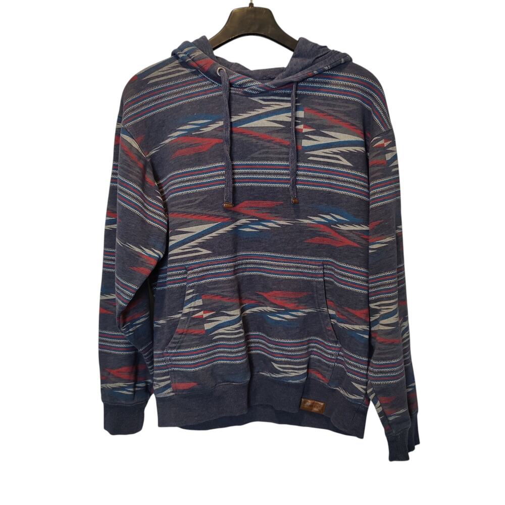 Ariat Men's Sz S Blue Chimayo Southwestern Hoodie Sweatshirt Western 10042192